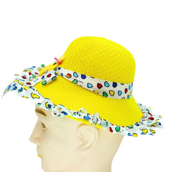 Yellow_Wide_Brim_Sun_Fedora_Hat_For_For_Boys_&_Girls
