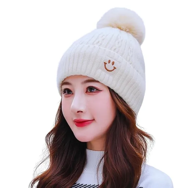 Cream_Soft_Warm_Beanie_For_Women_&_Girls