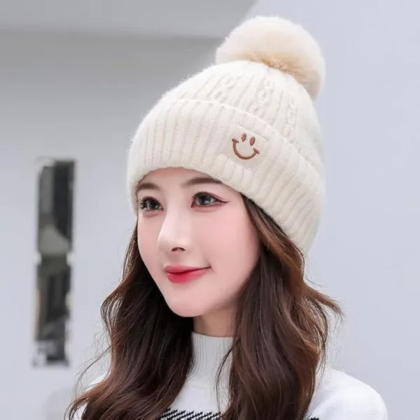 Cream_Soft_Warm_Beanie_For_Women_&_Girls