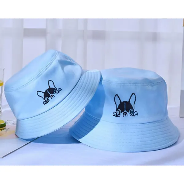 White_Rabbit_Pattern_Bucket_Hat_For_Women