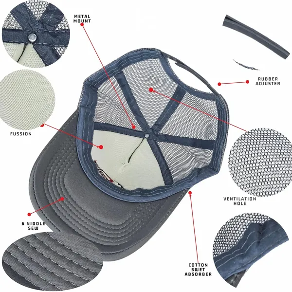 Charcoal_Adjustable_Breathable_Mesh_Snapback_Unisex_Trucker_Hat