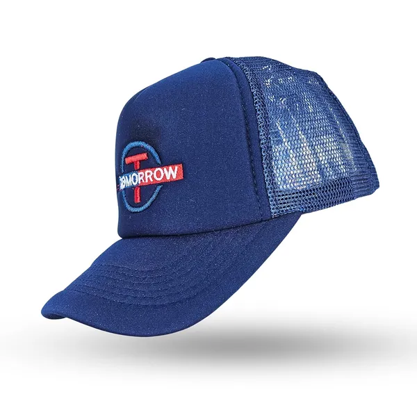 Navy_Adjustable_Breathable_Mesh_Snapback_Unisex_Trucker_Hat