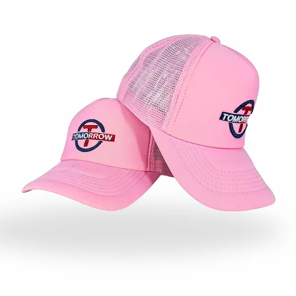 Pink_Adjustable_Breathable_Mesh_Snapback_Unisex_Trucker_Hat