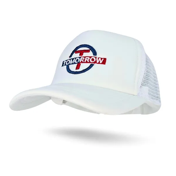 White_Adjustable_Breathable_Mesh_Snapback_Unisex_Trucker_Hat