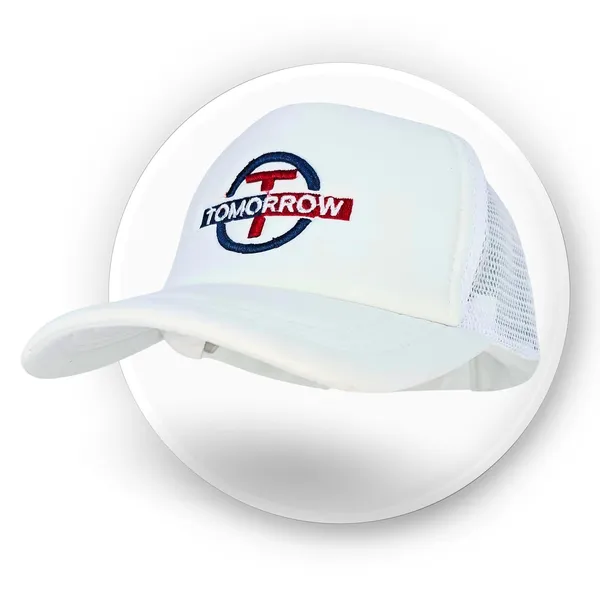 White_Adjustable_Breathable_Mesh_Snapback_Unisex_Trucker_Hat