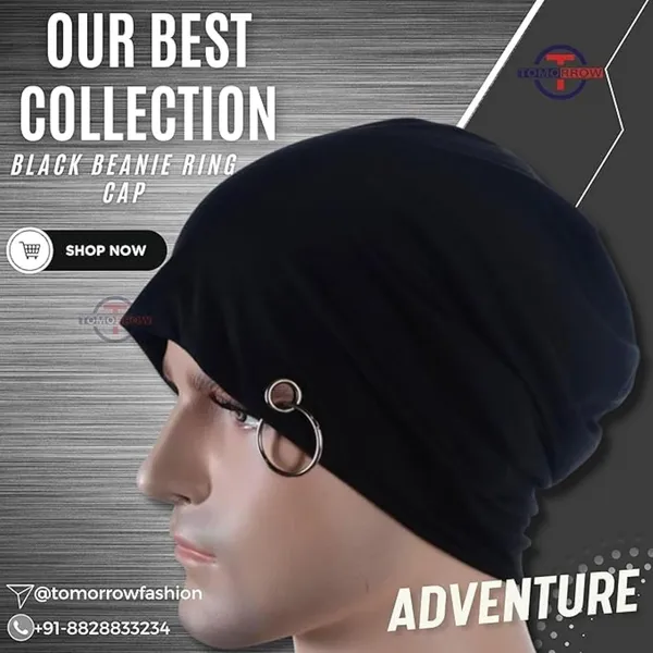 Black_&_Silver_Knitted_Cotton_Ring_Hat_And_Skull_Cap
