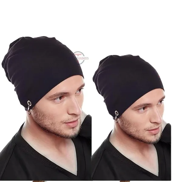 Black_Cotton_Slouchy_Beanie_With_Ring_Accents_For_Men_And_Women_(Pack_Of_2)