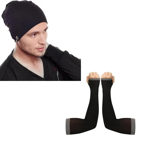 Black_Skull_Cap_And_Arm_Sleeves_For_UV_Protection_(Pack_Of_2)