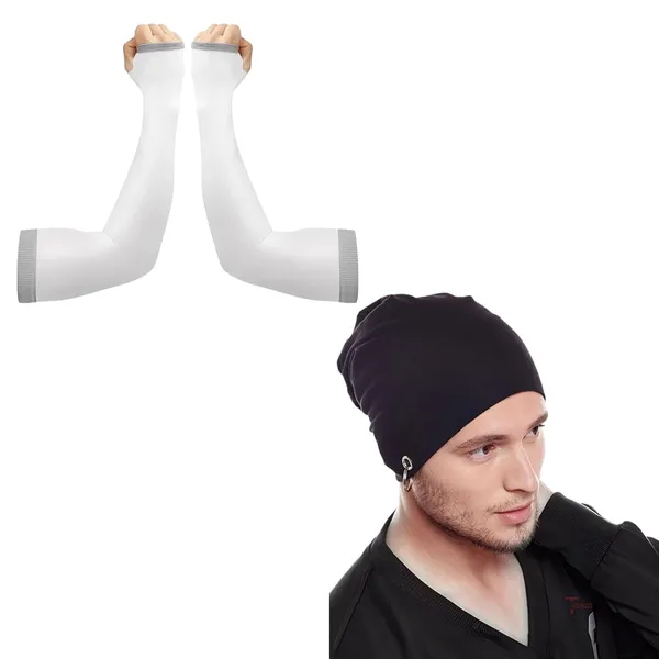Black_&_White_Skull_Cap_And_Arm_Sleeves_For_UV_Protection_(Pack_Of_2)