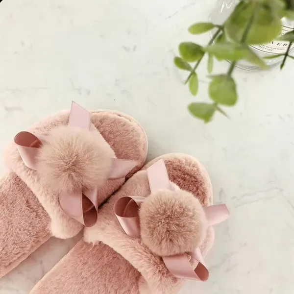 Pink_Non-Slip_Fuzzy_Slippers_For_Women