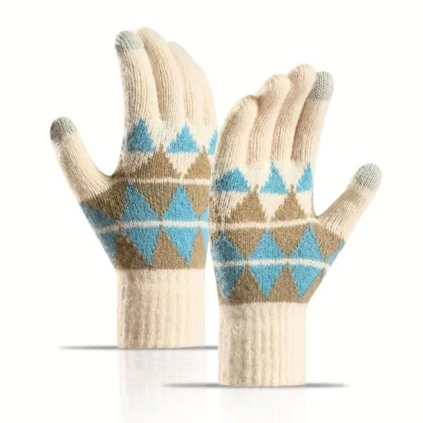 Cream_Touchscreen_Knitted_Wool_Soft_Lined_With_Wrist_Lace_Cosy_And_Stylish_Winter_Gloves_For_Men_&_Women