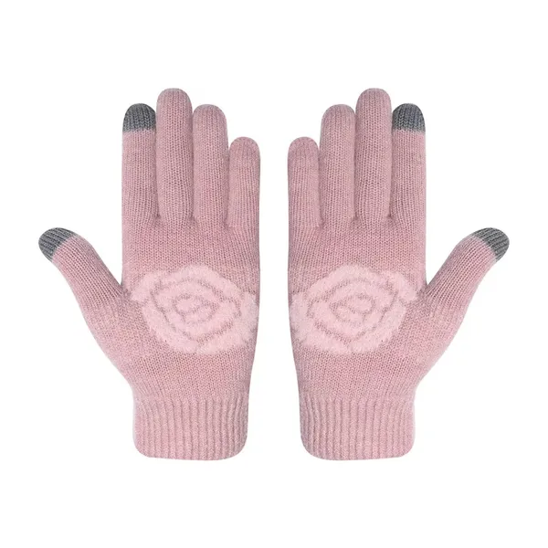 Pink_Knitted_Touchscreen_Winter_Gloves_For_Women