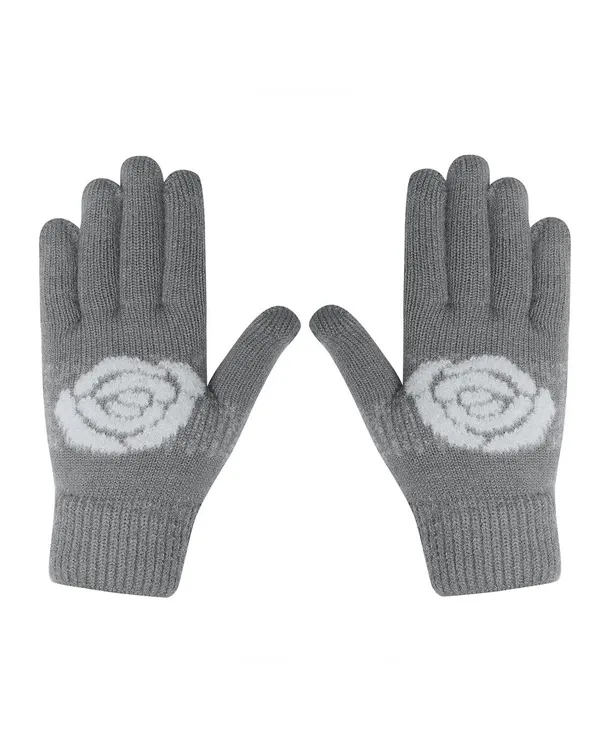 Silver_Knitted_Touchscreen_Winter_Gloves_For_Women