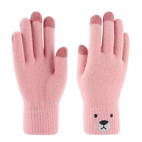 Pink_Soft_Knit_Touchscreen_Winter_Gloves_For_Girls