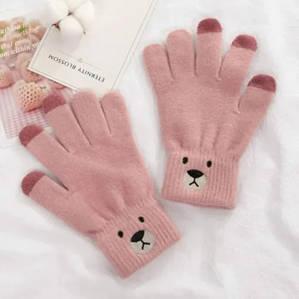 Pink_Soft_Knit_Touchscreen_Winter_Gloves_For_Girls