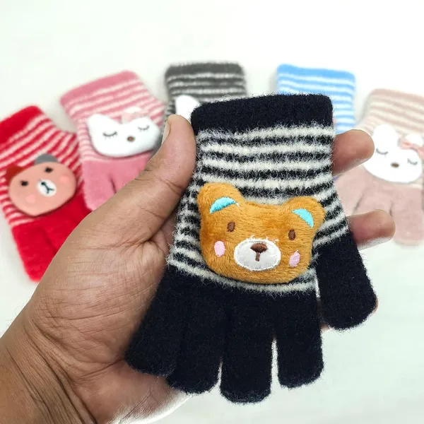 Black_Animal_Print_Kids_Winter_Gloves_Thermal_Insulation_And_Soft_Fleece_Lining_Warm_Gloves