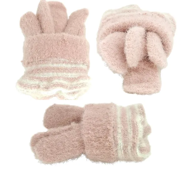 Pink_Animal_Print_Kids_Winter_Gloves_Thermal_Insulation_And_Soft_Fleece_Lining_Warm_Gloves
