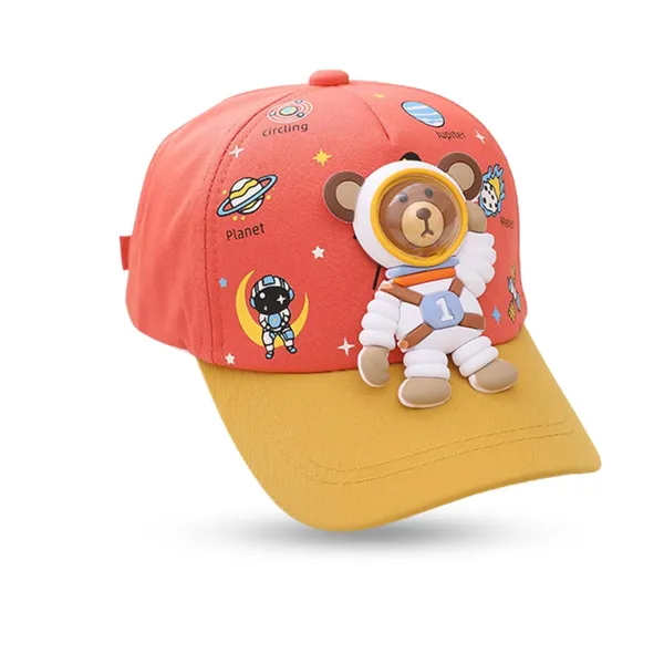 Red_Kids_Astronaut_Cap_Space_Theme_Hat_With_Cartoon_Bear