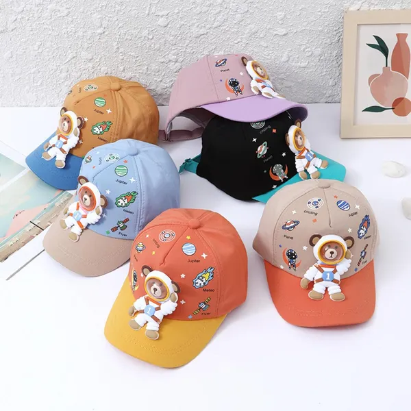 Red_Kids_Astronaut_Cap_Space_Theme_Hat_With_Cartoon_Bear