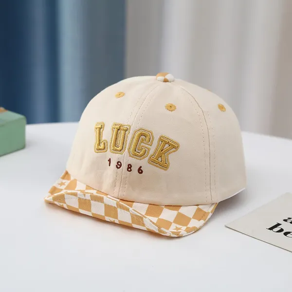 Pink_Embroidered_Luck_1986_Design_Snapback_Hat_For_Boys_And_Girls