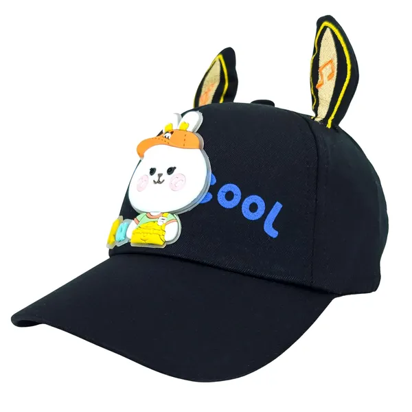 Black_Cotton_Kids_Hat_With_Animal_Ears