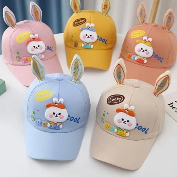 Red_Cotton_Kids_Hat_With_Animal_Ears