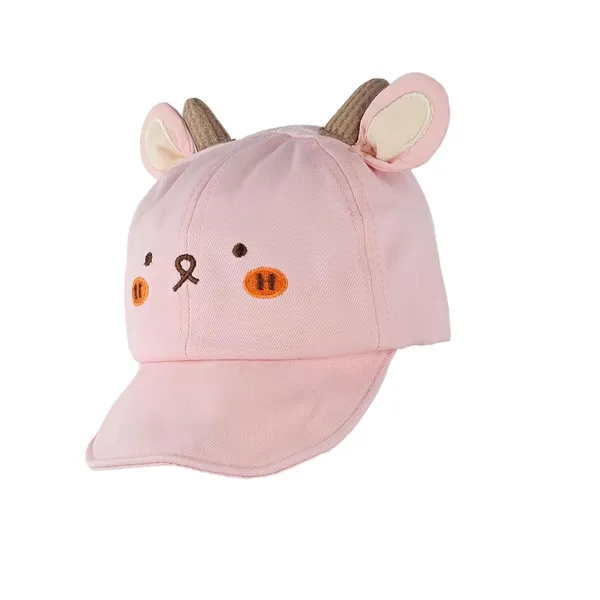 Pink_I'M_Cute_Embroidery_Baby_Baseball_Cap_For_Boys_&_Girls