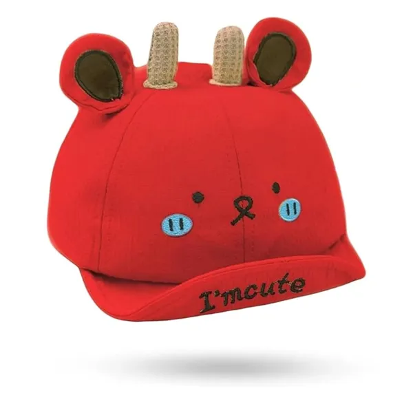 Red_I'M_Cute_Embroidery_Baby_Baseball_Cap_For_Boys_&_Girls