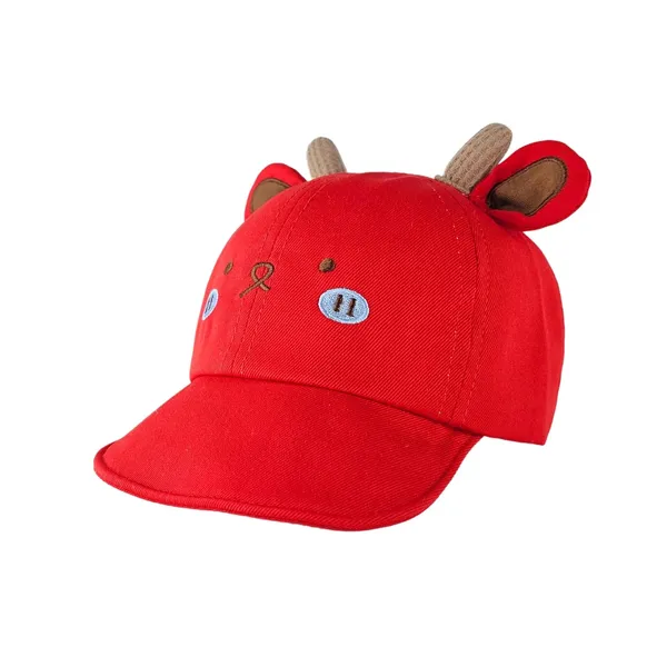 Red_I'M_Cute_Embroidery_Baby_Baseball_Cap_For_Boys_&_Girls