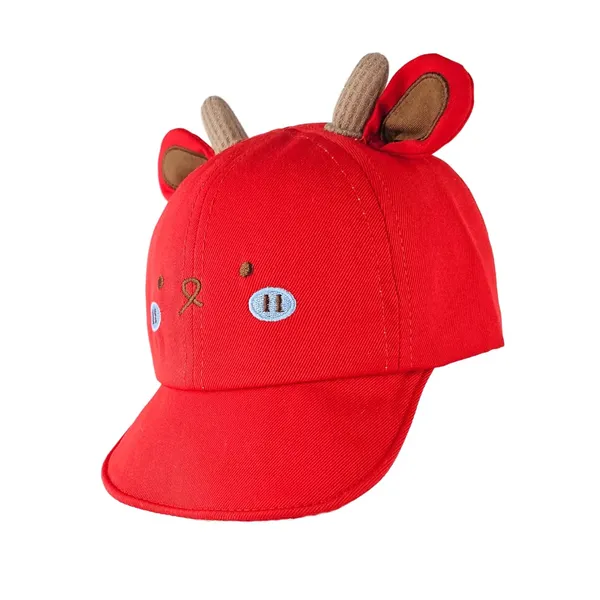 Red_I'M_Cute_Embroidery_Baby_Baseball_Cap_For_Boys_&_Girls
