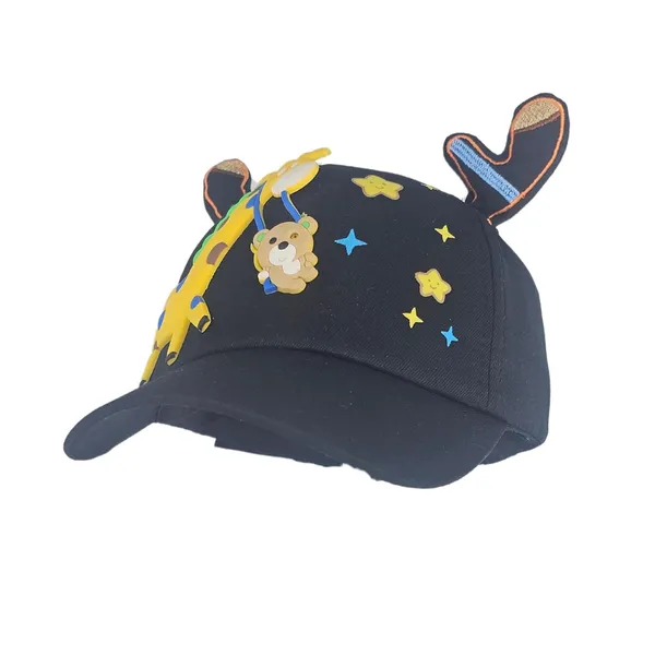 Black_Baseball_Cap_For_Boys_And_Girls,_Kids_Cap