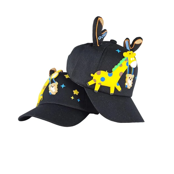Black_Baseball_Cap_For_Boys_And_Girls,_Kids_Cap