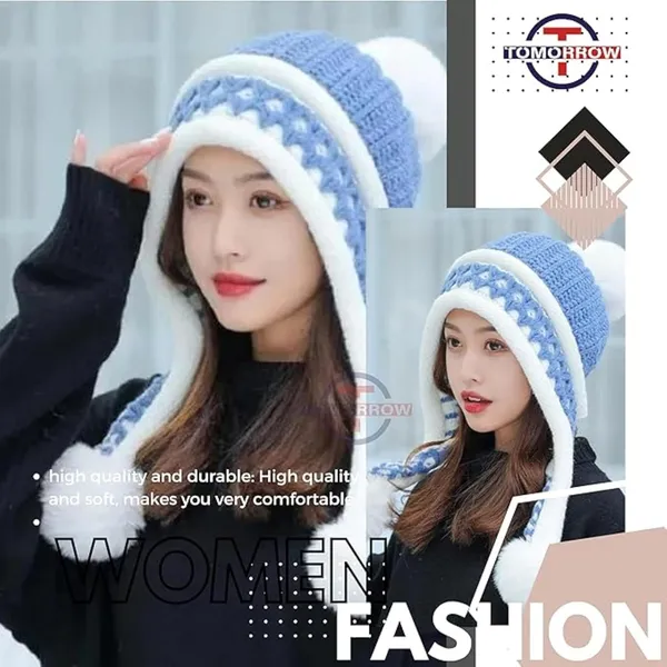 Blue_Pom_Pom_Beanie_And_Touch_Screen_Gloves_Set_For_Cozy_Winter