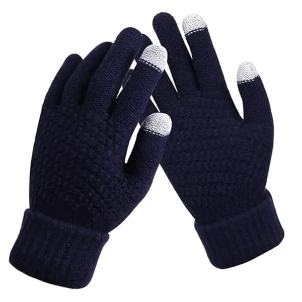 Navy_Blue_Knit_Beanie_Hat_&_Touch_Screen_Gloves_With_Premium_Materials_Fit
