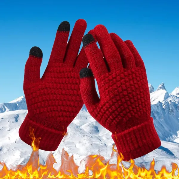 Red_Knit_Beanie_Hat_&_Touch_Screen_Gloves_With_Premium_Materials_Fit