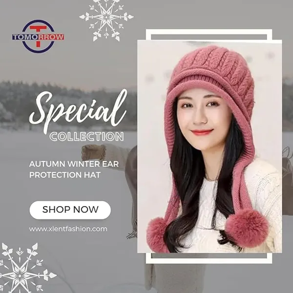Rose_Pink_Winter_Beanie_With_Touch_Screen_Gloves_(Pack_Of_2)