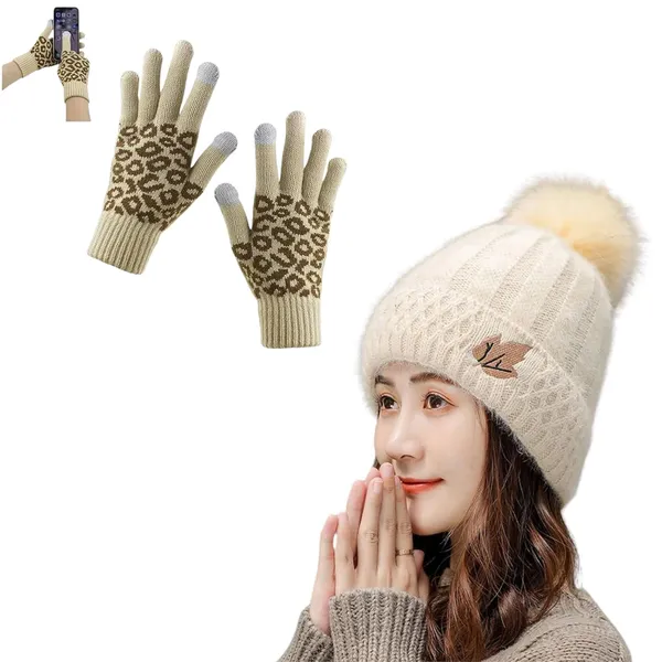 Cream_Woolen_Winter_Beanie_&_Gloves_Set_For_Women