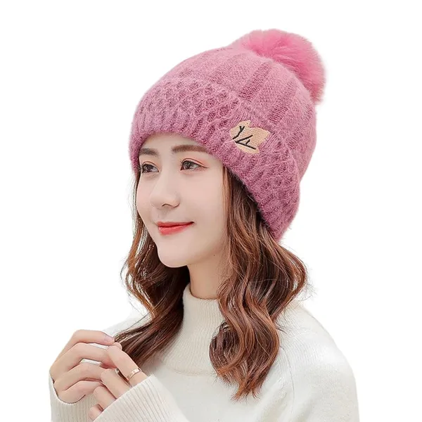 Pink_Soft_Fuzzy_Warm_Cozy_And_Stylish_Winter_Beanie_For_Women_And_Girls