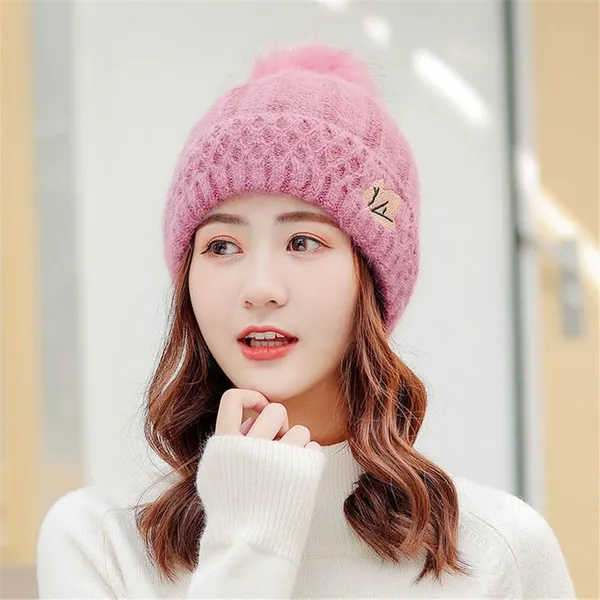 Pink_Soft_Fuzzy_Warm_Cozy_And_Stylish_Winter_Beanie_For_Women_And_Girls