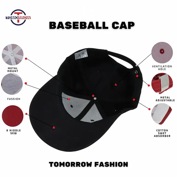 Black_Adjustable_Baseball_Sports_Caps_For_Women