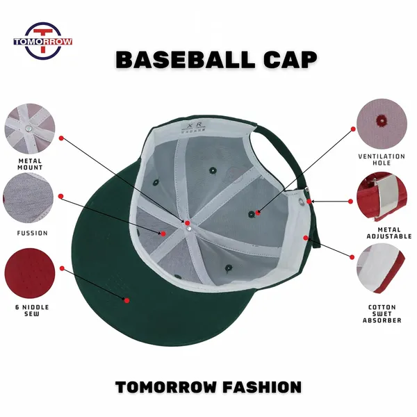 Green_Adjustable_Baseball_Sports_Caps_For_Women