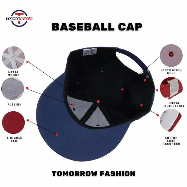 Navy_Adjustable_Baseball_Sports_Caps_For_Women