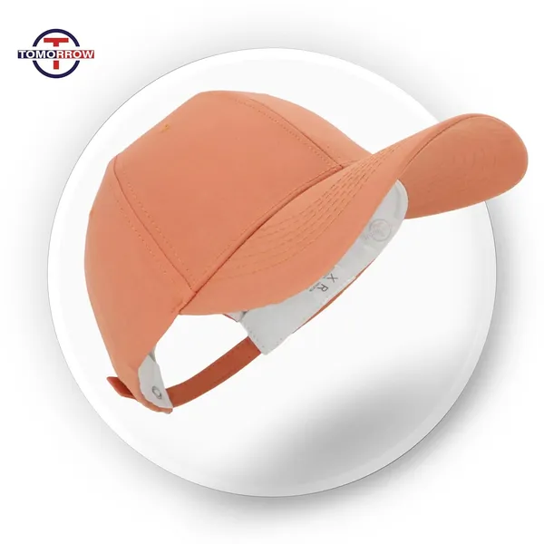 Orange_Adjustable_Baseball_Sports_Caps_For_Women