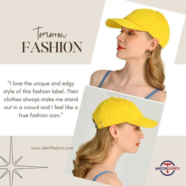 Yellow_Adjustable,_Breathable,_And_Sun-Protective_Cotton_Baseball_Cap_For_Women