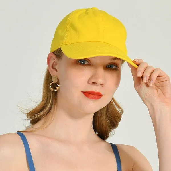 Yellow_Adjustable,_Breathable,_And_Sun-Protective_Cotton_Baseball_Cap_For_Women