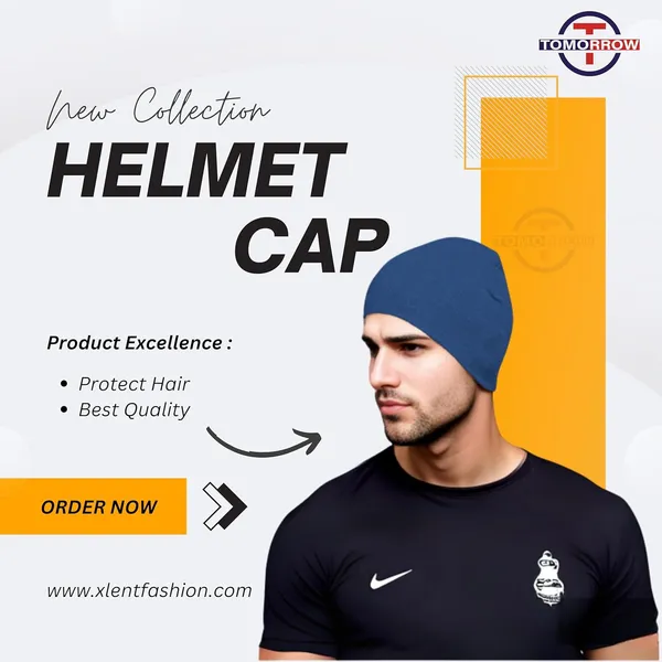 Navy_Cotton_Helmet_Compatible_Beanie_Slouchy