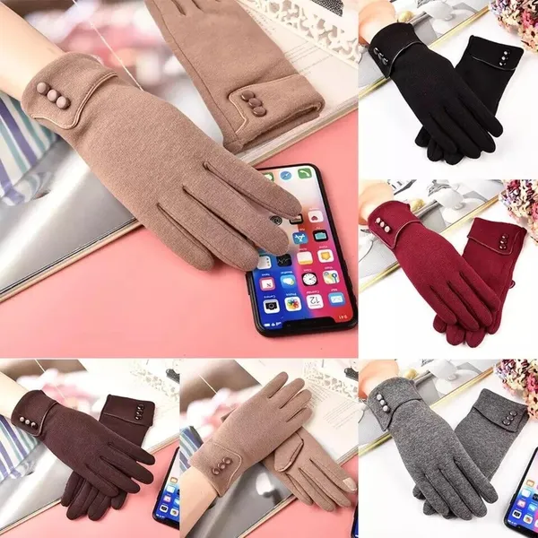 Black_Women_Cute_Design_Plush_Fur_Cuff_Winter_Gloves