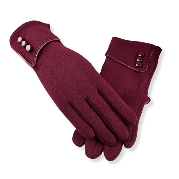 Red_Women_Cute_Design_Plush_Fur_Cuff_Winter_Gloves