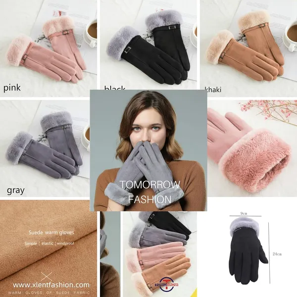 Grey_Soft_Warm_Touch_Screen_Gloves_For_Women