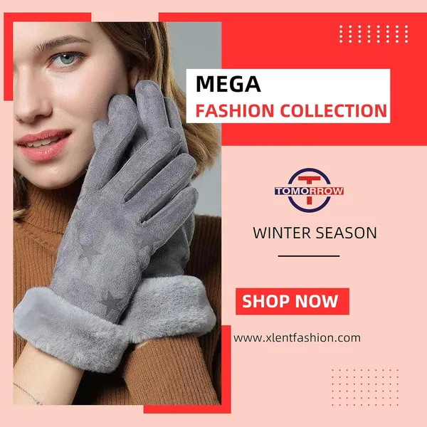 Pink_Soft_Warm_Touch_Screen_Gloves_For_Women